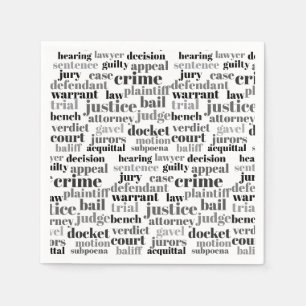 Serviette En Papier Conception de nuage de mots juridiques judiciaires