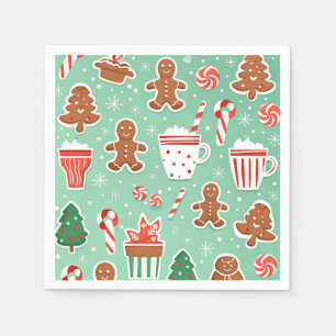 Serviette En Papier Conception de pain d'épices de Noël