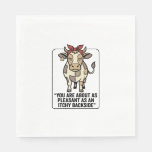 Serviette En Papier Conception de T-Shirt vintage vache patchwork grin