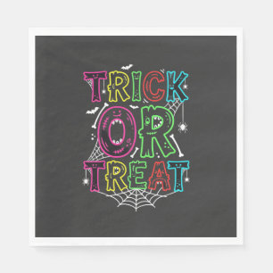 Serviette En Papier Conception de toile d'araignée Halloween Trick or