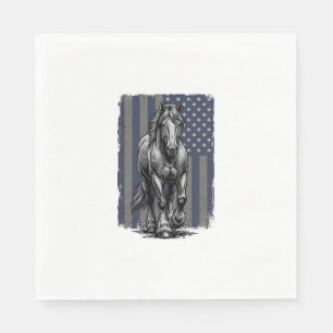 Serviette En Papier Conception de vecteur de drapeau de cheval de trai