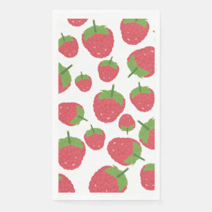 Serviette En Papier Conception des fruits de framboise