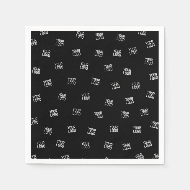 Serviette En Papier Conception disposée de manière aléatoire, logo ou  (Devant)