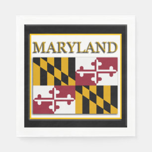 Serviette En Papier Conception du drapeau de l'État du Maryland