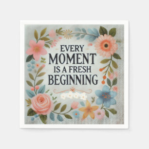 Serviette En Papier Conception florale de serviette avec devis