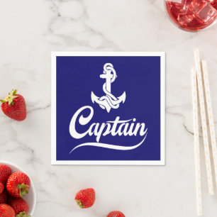 Serviette En Papier Conception nautique d'ancre de voilier capitaine