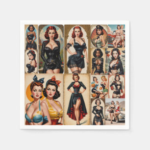 Serviette En Papier Conception vintage Classic Pin-up Girls Collection