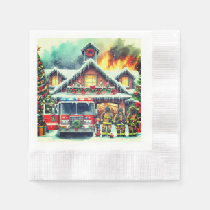 Serviette En Papier Concert d'aide-incendie merci pour les pompiers