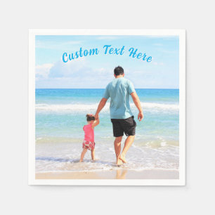 Serviette En Papier Concevez vos propres serviettes photo avec texte p