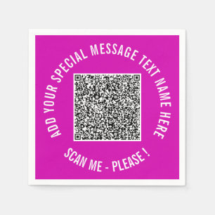 Serviette En Papier Concevez votre propre texte et code QR Modèle de s