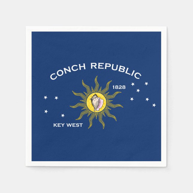 Serviette En Papier Conch Republic Flag (Devant)