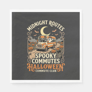 Serviette En Papier Conducteur de bus Halloween Route de minuit