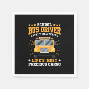 Serviette En Papier Conducteur de bus scolaire en toute sécurité