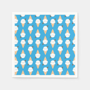 Serviette En Papier Cônes de crème glacée Kawaii