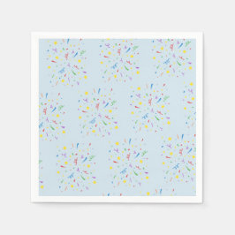 Serviette En Papier Confetti Blue 1er anniversaire