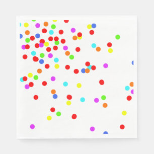 Serviette En Papier Confetti coloré fête d'anniversaire pour enfants