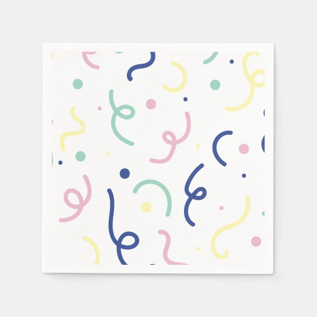 Serviette En Papier Confetti Pop - Multi (Devant)