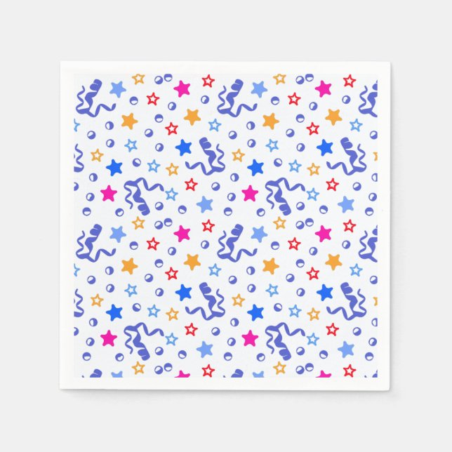 Serviette En Papier Confettis colorés (Devant)