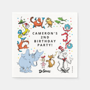 Serviette En Papier Confettis de personnages de Dr Seuss Anniversair