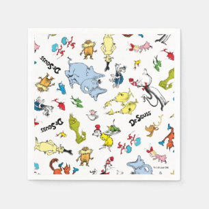 Serviette En Papier Confettis de personnages de Dr Seuss Anniversair