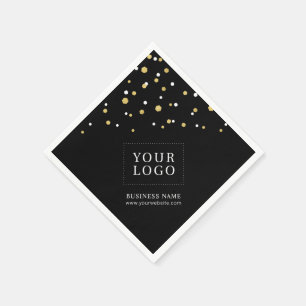 Serviette En Papier Confettis dorés personnalisés Logo promotionnel d'