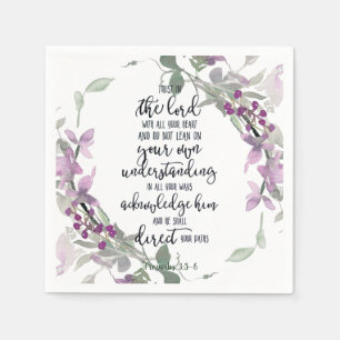 Serviette En Papier Confiance dans le Seigneur floral