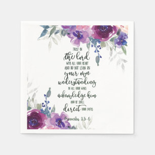 Serviette En Papier Confiance dans le Seigneur floral  