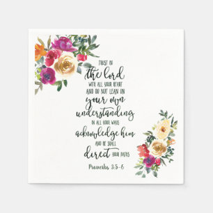 Serviette En Papier Confiance dans le Seigneur floral