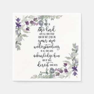 Serviette En Papier Confiance dans le Seigneur floral 