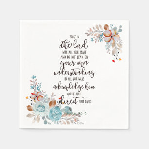 Serviette En Papier Confiance dans le Seigneur floral
