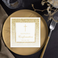 Confirmation De Parties scintillant Or Élégante Ou