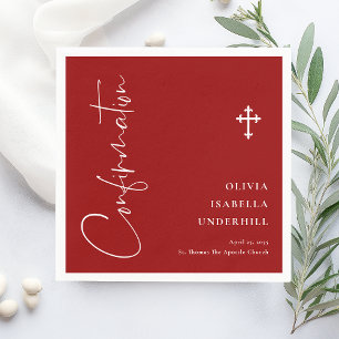 Serviette En Papier Confirmation de script pour filles