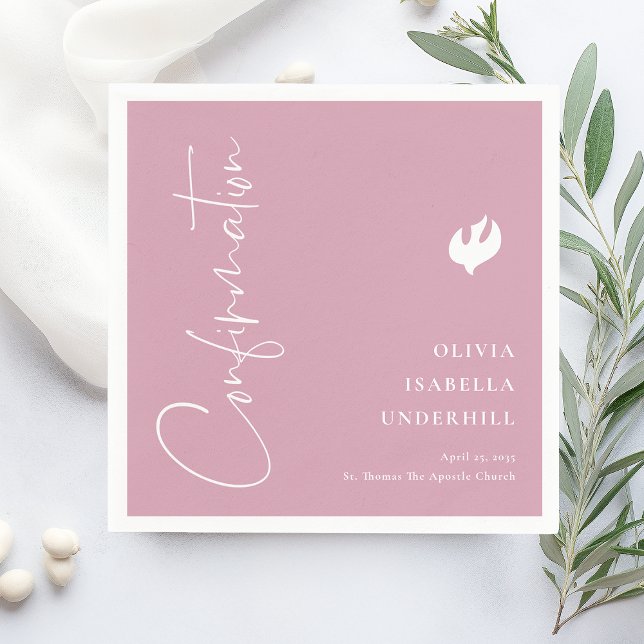 Serviette En Papier Confirmation de script pour filles (Créateur téléchargé)