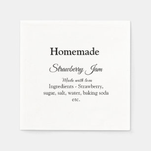 Serviette En Papier Confiture de fraise maison faite avec amour ajoute
