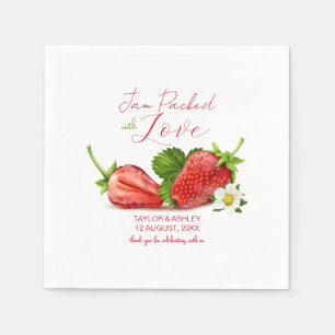 Serviette En Papier Confiture emballée avec de l'amour fraise MARIAG