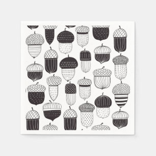 Serviette En Papier Conflit de Doodle motif d'automne