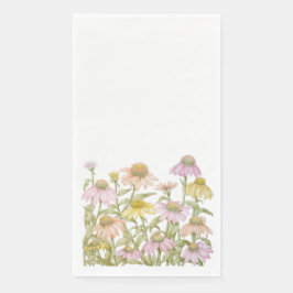 Serviette En Papier Conflowers Aquarelle Botanique Art Papier serviett