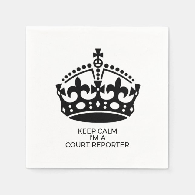 Serviette En Papier Conserver le calme Je suis un journaliste judiciai (Devant)