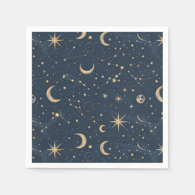 Serviette En Papier Constellation céleste - Nuit étoilée (1) (Devant)