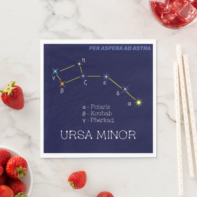 Serviette En Papier Constellation de l'hémisphère Nord Ursa mineure (En situation)