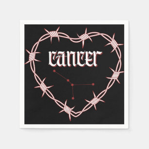 Serviette En Papier Constellation du Cancer Art céleste gothique sombr