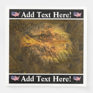 Serviette En Papier Constitution américaine Aigle chauve