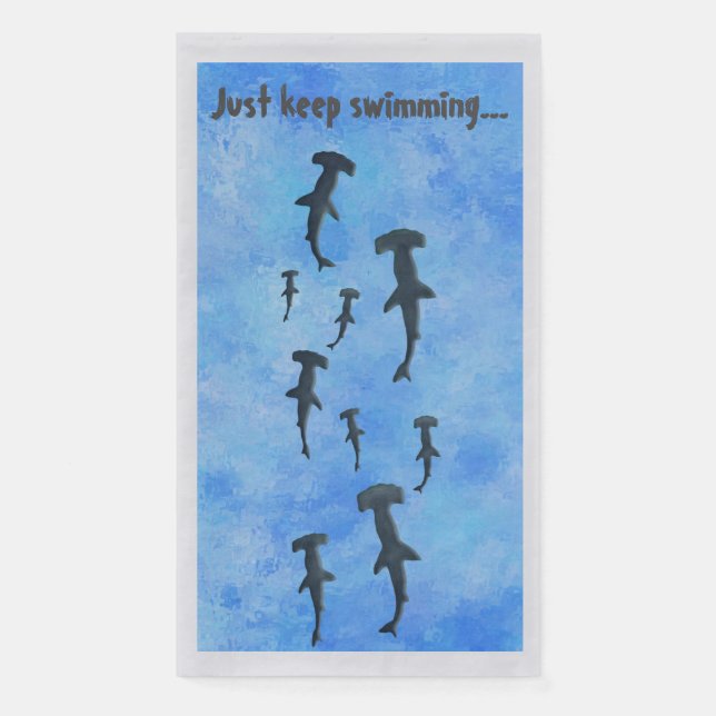 Serviette En Papier Continuez À Nager, Requins (Devant)