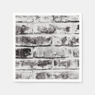 Serviette En Papier Contraste blanc Texture de brique industrielle rus