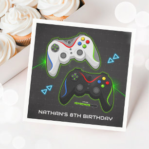 Serviette En Papier Contrôleur de jeu vidéo Jeu d'anniversaire Gamer