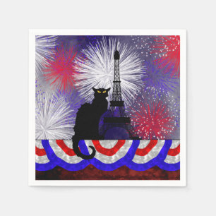 Serviette En Papier Conversation Noir Bastille