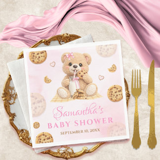 Serviette En Papier Cookie and milk Baby Shower - Cookie Baby Shower