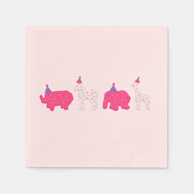 Serviette En Papier Cookie animal givré Anniversaire de fête Napkin (Devant)