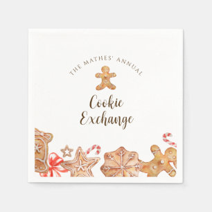 Serviette En Papier Cookie Exchange Holiday Party Napkins