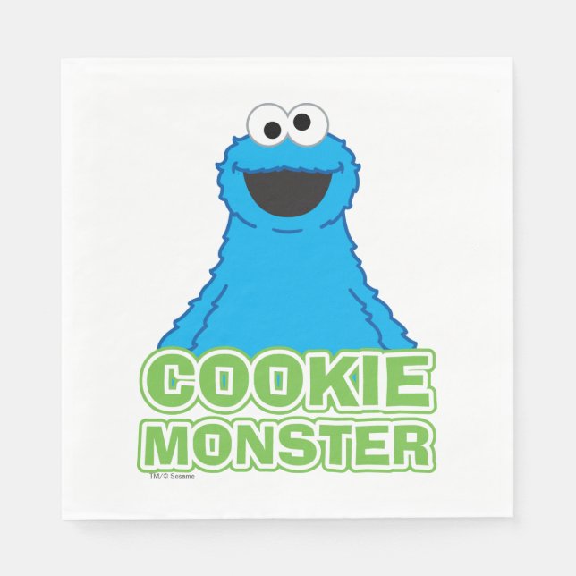 Serviette En Papier Cookie Monster Character Art (Devant)